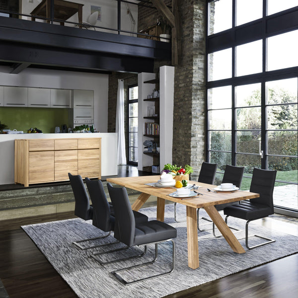 NoedicStory Sideboard Arrumação de madeira maciça sala de estar nórdica de carvalho sala de jantar