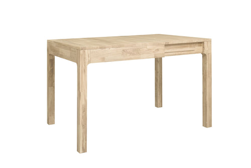 NordicStory Mesa de jantar extensível em madeira maciça de carvalho