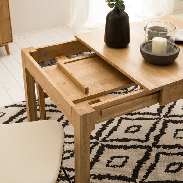 NordicStory Mesa de jantar extensível em carvalho maciço Marsi Roble.Store