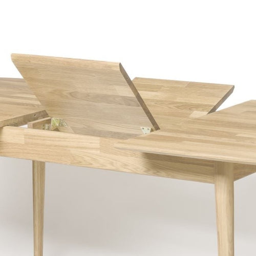 NordicStory Mesa de jantar oval extensível em carvalho maciço
