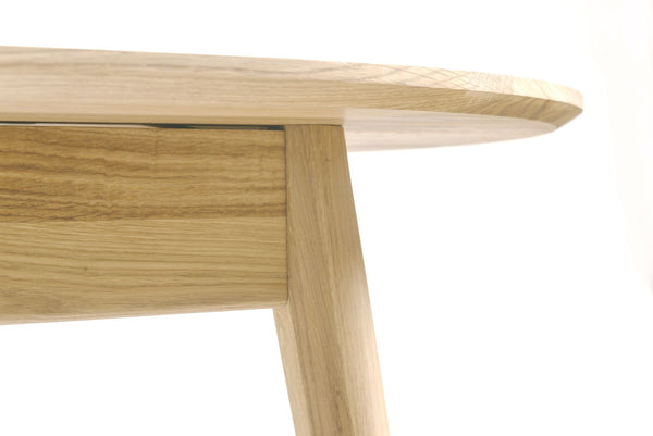 NordicStory Mesa de jantar oval extensível em carvalho maciço