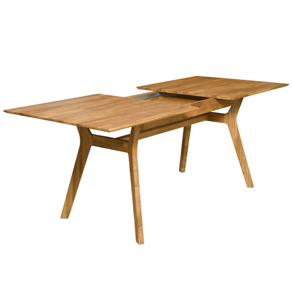 NordicStory Mesa de jantar extensível em madeira maciça de carvalho