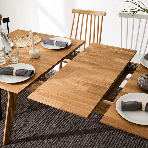 Mesa de jantar extensível em carvalho maciço Harold | NordicStory