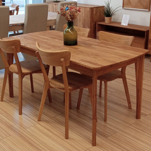 NordicStory Mesa de jantar extensível em madeira maciça de carvalho