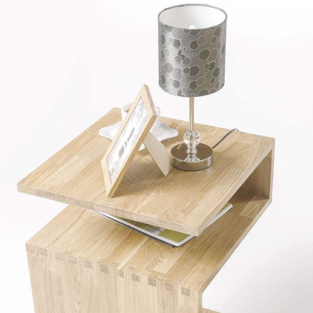 NordicStory Mesa lateral em madeira maciça de carvalho