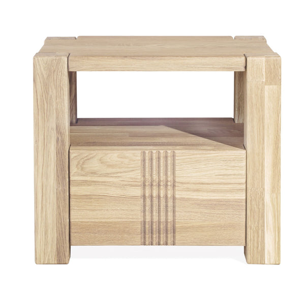 Mesa de cabeceira em carvalho maciço Valencia, 52,8 x 40 x 45 cm | NordicStory