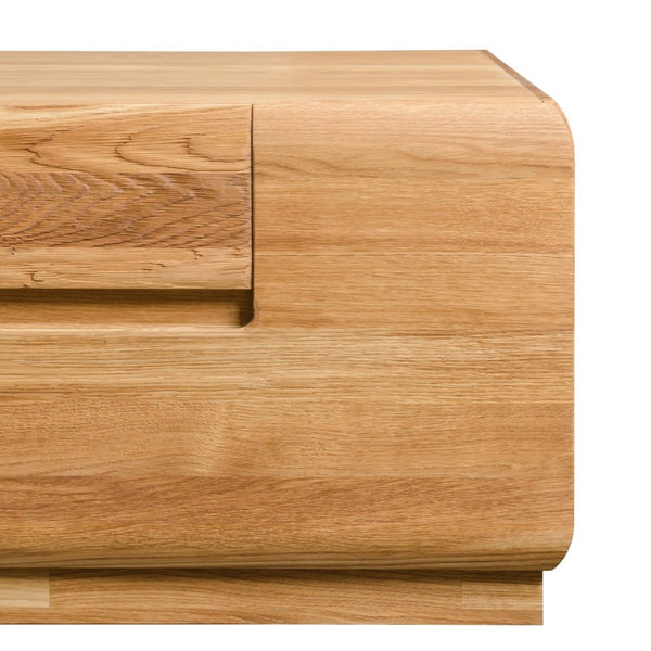 Mesa de TV NordicStory em carvalho maciço Faina 180 x 53 x 36 cm.