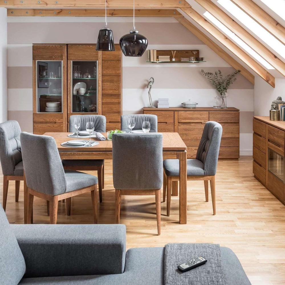 NordicStory Prateleira de parede de carvalho maciço