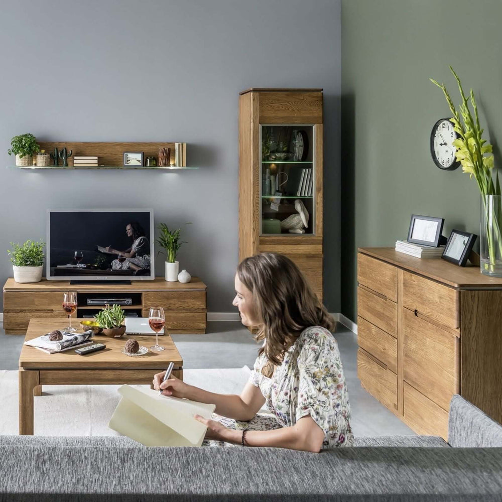 LoftStory Cómoda aparador de madeira de carvalho