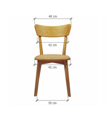 Pacote NordicStory de 4 Cadeiras de Jantar DIANA, Estrutura em carvalho maciço