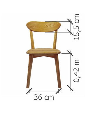 Pacote NordicStory de 4 cadeiras de jantar ISKU, Estrutura em carvalho maciço