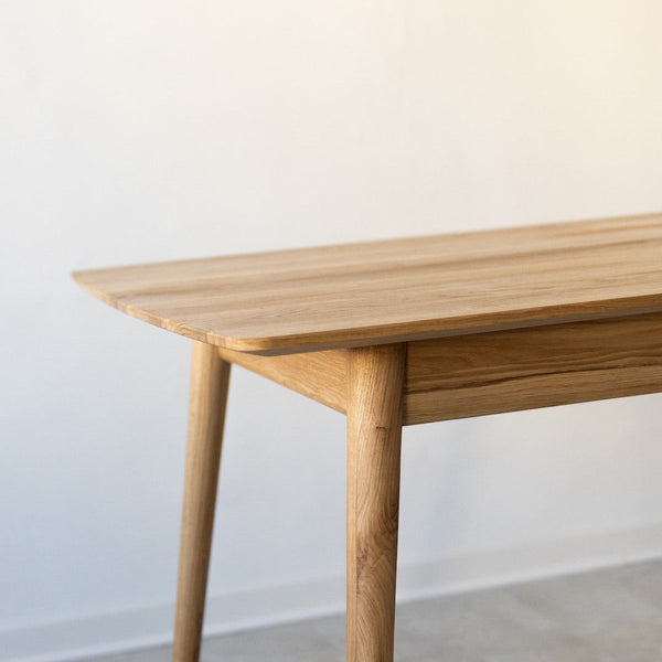  NordicStory Mesa de jantar rectangular em madeira maciça de carvalho 
