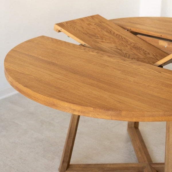 NordicStory Mesa de jantar extensível em carvalho maciço MOBY