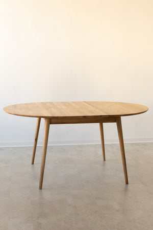 NordicStory Mesa de jantar extensível em carvalho maciço Escandi 4 120-155 x 120 x 75 cm.