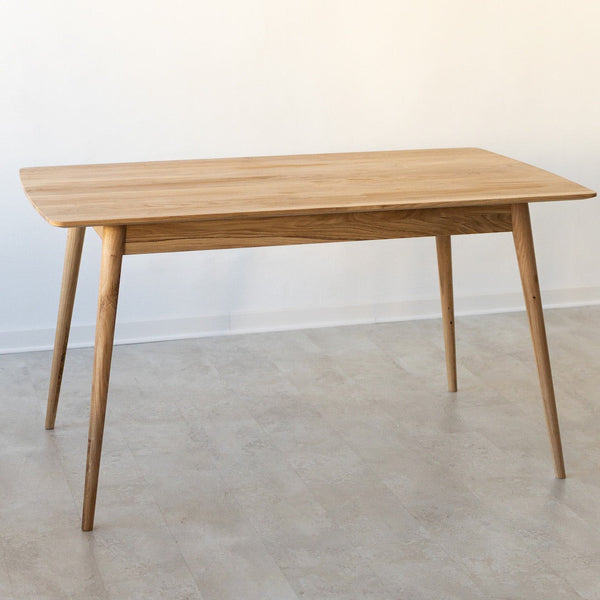  NordicStory Mesa de jantar rectangular em madeira maciça de carvalho 