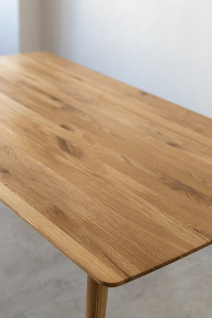  NordicStory Mesa de jantar rectangular em madeira maciça de carvalho 