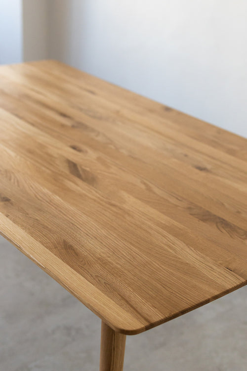 NordicStory Mesa de jantar rectangular em madeira maciça de carvalho 