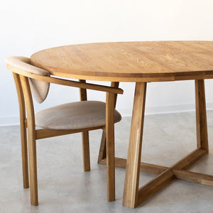 NordicStory Mesa de jantar extensível em carvalho maciço MOBY