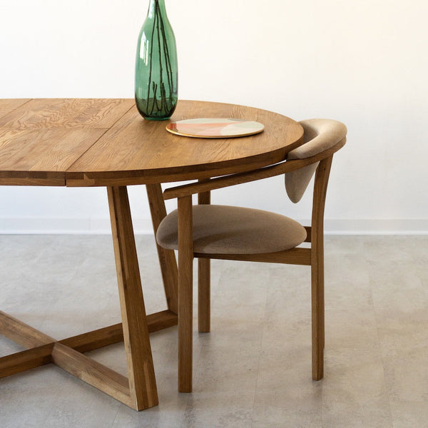 NordicStory Mesa de jantar extensível em carvalho maciço MOBY