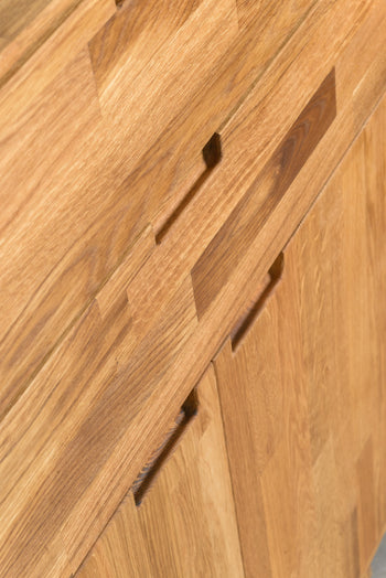 Cómoda em madeira maciça de carvalho estilo rústico