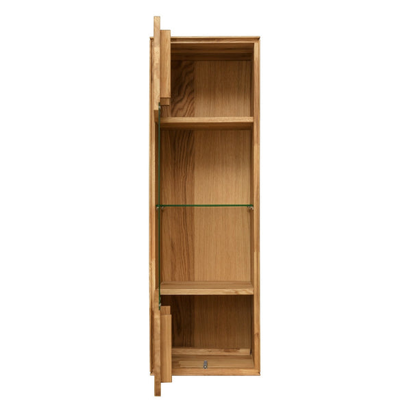 NordicStory Armário de parede flutuante de carvalho maciço armário de parede Nordic Scandinavian living room unit
