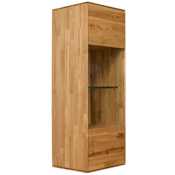 NordicStory Armário de parede flutuante de carvalho maciço armário de parede Nordic Scandinavian living room unit