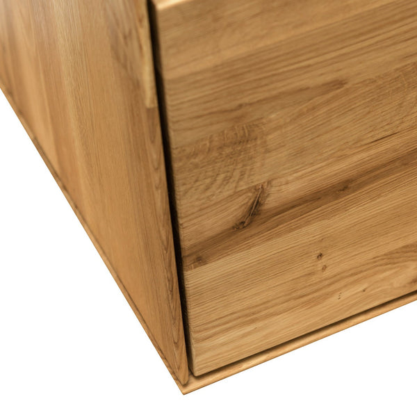 NordicStory Armário de parede flutuante de carvalho maciço armário de parede Nordic Scandinavian living room unit