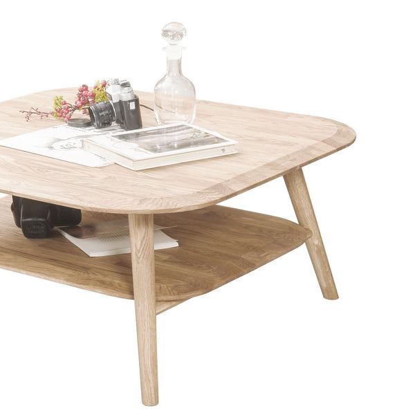 Mesa de café NordicStory madeira maciça de carvalho nórdico escandinavo retro 