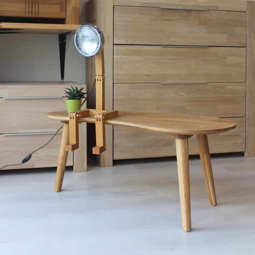 NordicStory Mesa de café empilhável de carvalho maciço