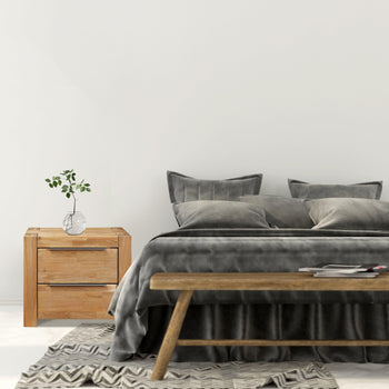 Sofá de cabeceira em madeira maciça de carvalho rústico escandinavo 