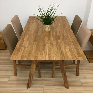 Mesa de jantar em carvalho maciço Harold, 170 x 90 x 75 cm | NordicStory