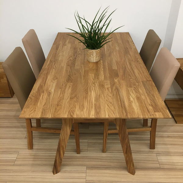 Mesa de jantar em carvalho maciço Harold, 170 x 90 x 75 cm | NordicStory