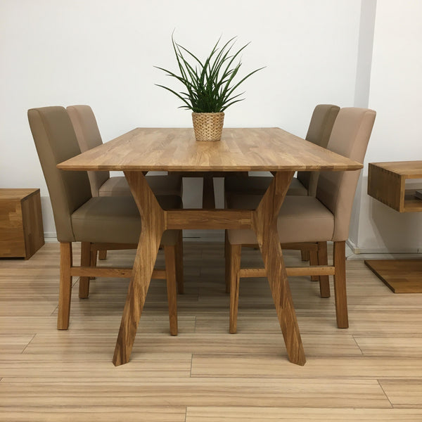 Mesa de jantar em carvalho maciço Harold, 170 x 90 x 75 cm | NordicStory