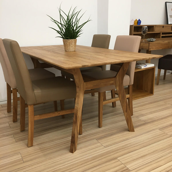 Mesa de jantar em carvalho maciço Harold, 170 x 90 x 75 cm | NordicStory